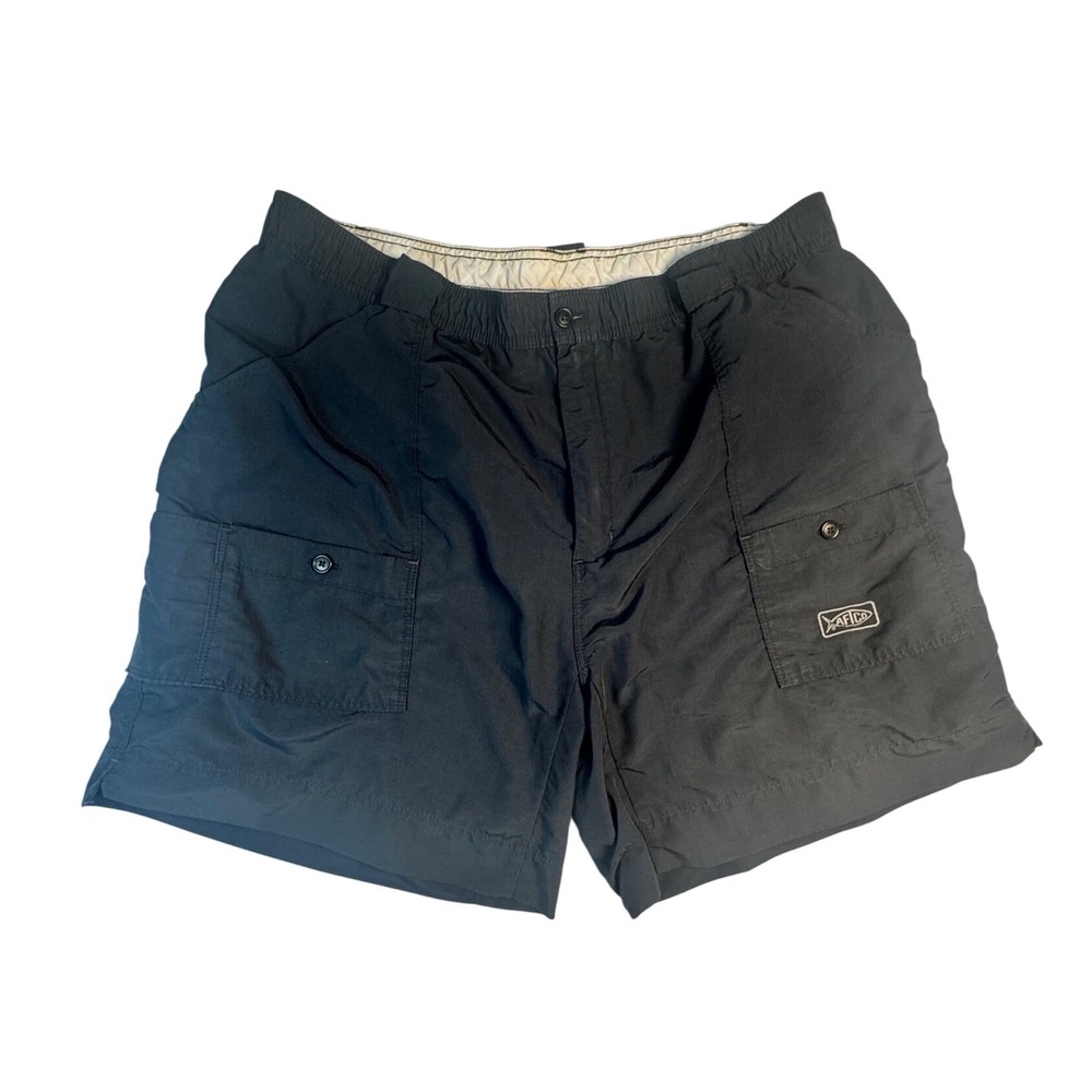 AFTCO Original Fishing Shorts Mens 42 Black Nylon M01 Quick Dry Cargo Pockets